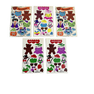 Sandylion Sticker Vintage LOT 5 Sheets 80s Dress A Bear Halloween Summer Beach